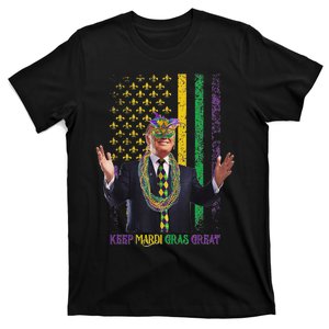 Keep Mardi Gras Great Funny Trump Mardi Gras 2025 Flag T-Shirt