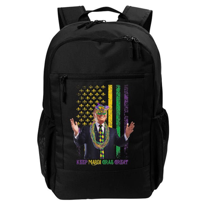 Keep Mardi Gras Great Funny Trump Mardi Gras 2025 Flag Daily Commute Backpack