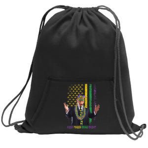 Keep Mardi Gras Great Funny Trump Mardi Gras 2025 Flag Sweatshirt Cinch Pack Bag