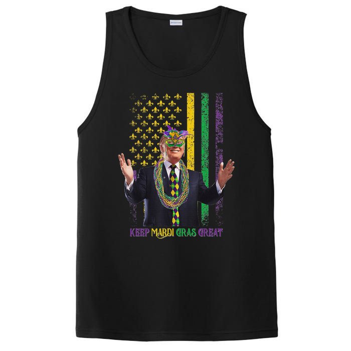 Keep Mardi Gras Great Funny Trump Mardi Gras 2025 Flag PosiCharge Competitor Tank