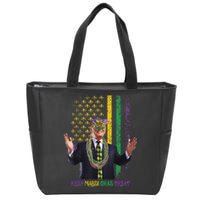 Keep Mardi Gras Great Funny Trump Mardi Gras 2025 Flag Zip Tote Bag