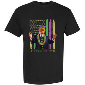 Keep Mardi Gras Great Funny Trump Mardi Gras 2025 Flag Garment-Dyed Heavyweight T-Shirt