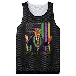 Keep Mardi Gras Great Funny Trump Mardi Gras 2025 Flag Mesh Reversible Basketball Jersey Tank