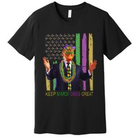 Keep Mardi Gras Great Funny Trump Mardi Gras 2025 Flag Premium T-Shirt