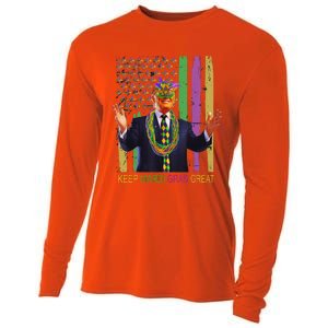 Keep Mardi Gras Great Trump Mardi Gras 2025 Cooling Performance Long Sleeve Crew