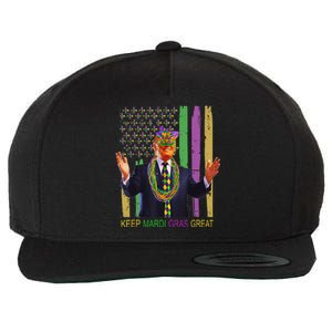 Keep Mardi Gras Great Trump Mardi Gras 2025 Wool Snapback Cap