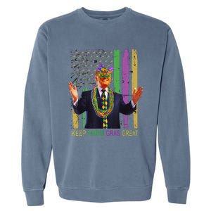 Keep Mardi Gras Great Trump Mardi Gras 2025 Garment-Dyed Sweatshirt