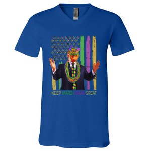 Keep Mardi Gras Great Trump Mardi Gras 2025 V-Neck T-Shirt