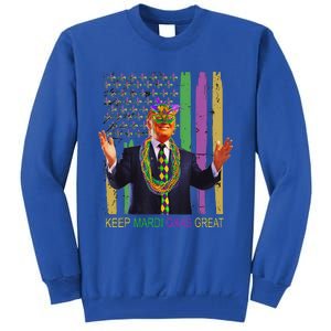 Keep Mardi Gras Great Trump Mardi Gras 2025 Tall Sweatshirt