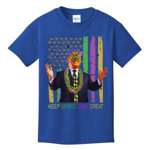 Keep Mardi Gras Great Trump Mardi Gras 2025 Kids T-Shirt