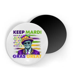 Keep Mardi Gras Great Trump Mardi Gras 2025 Flag Usa Funny Magnet