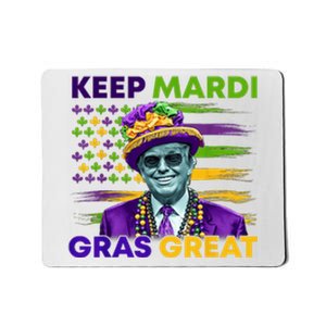 Keep Mardi Gras Great Trump Mardi Gras 2025 Flag Usa Funny Mousepad