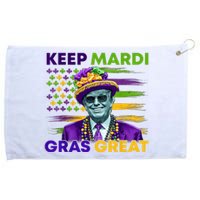 Keep Mardi Gras Great Trump Mardi Gras 2025 Flag Usa Funny Grommeted Golf Towel