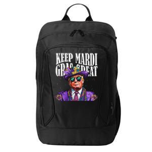 Keep Mardi Gras Great Trump Mardi Gras 2025 Flag Usa Funny City Backpack