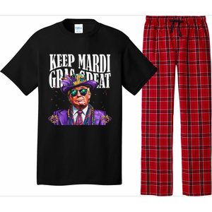 Keep Mardi Gras Great Trump Mardi Gras 2025 Flag Usa Funny Pajama Set