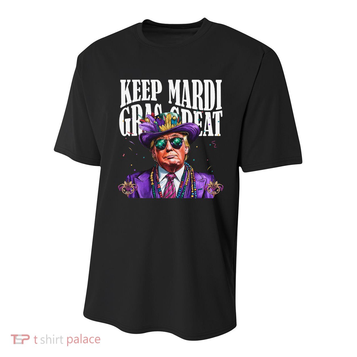 Keep Mardi Gras Great Trump Mardi Gras 2025 Flag Usa Funny Youth Performance Sprint T-Shirt