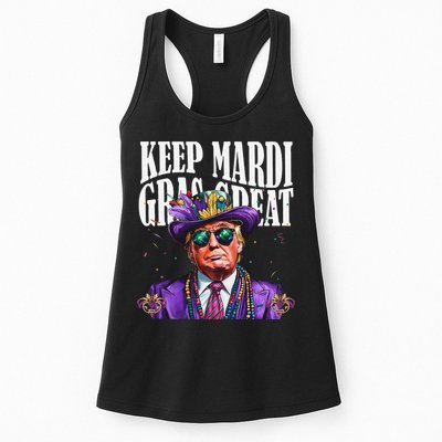 Keep Mardi Gras Great Trump Mardi Gras 2025 Flag Usa Funny Womens Tank Top