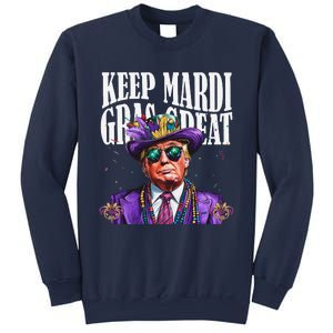 Keep Mardi Gras Great Trump Mardi Gras 2025 Flag Usa Funny Sweatshirt