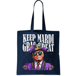 Keep Mardi Gras Great Trump Mardi Gras 2025 Flag Usa Funny Tote Bag