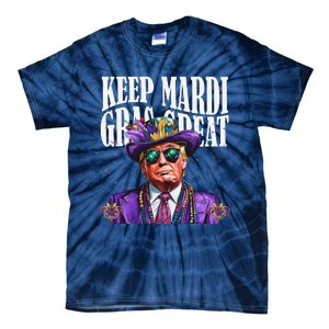 Keep Mardi Gras Great Trump Mardi Gras 2025 Flag Usa Funny Tie-Dye T-Shirt