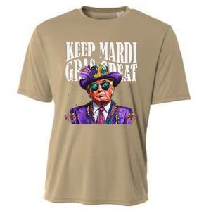 Keep Mardi Gras Great Trump Mardi Gras 2025 Flag Usa Funny Cooling Performance Crew T-Shirt