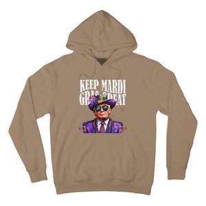 Keep Mardi Gras Great Trump Mardi Gras 2025 Flag Usa Funny Hoodie