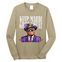 Keep Mardi Gras Great Trump Mardi Gras 2025 Flag Usa Funny Long Sleeve Shirt