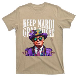 Keep Mardi Gras Great Trump Mardi Gras 2025 Flag Usa Funny T-Shirt