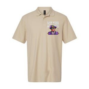 Keep Mardi Gras Great Trump Mardi Gras 2025 Flag Usa Funny Softstyle Adult Sport Polo