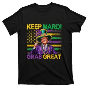 Keep Mardi Gras Great Funny Trump Mardi Gras 2025 Flag T-Shirt