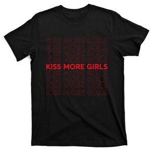 Kiss More Girl Lesbian Pride Subtle Wlw T-Shirt