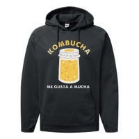 Kombucha Me Gusta A Mucha Scoby Pun Spanish Performance Fleece Hoodie