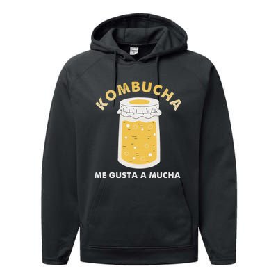 Kombucha Me Gusta A Mucha Scoby Pun Spanish Performance Fleece Hoodie