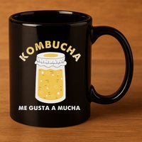 Kombucha Me Gusta A Mucha Scoby Pun Spanish 11oz C Handle Ceramic Mug