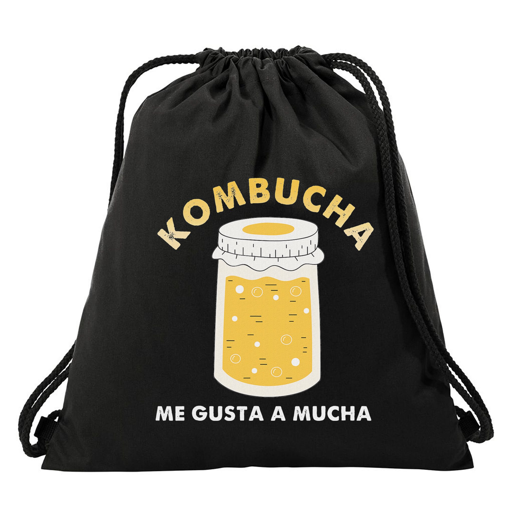 Kombucha Me Gusta A Mucha Scoby Pun Spanish Drawstring Bag