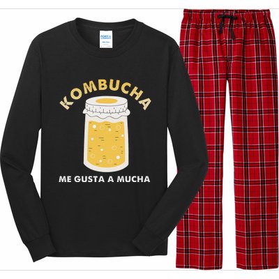 Kombucha Me Gusta A Mucha Scoby Pun Spanish Long Sleeve Pajama Set