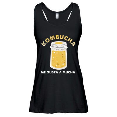 Kombucha Me Gusta A Mucha Scoby Pun Spanish Ladies Essential Flowy Tank