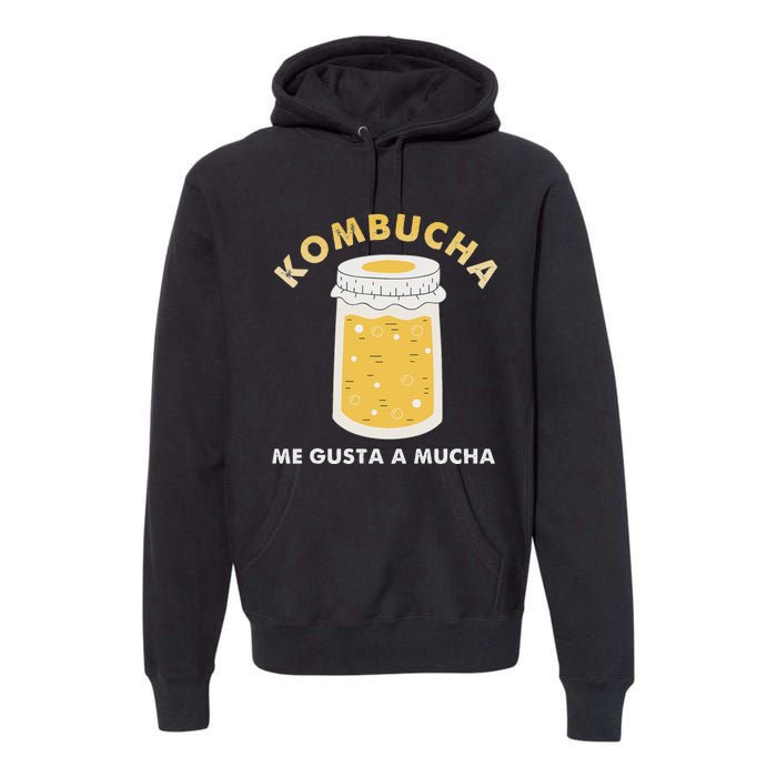 Kombucha Me Gusta A Mucha Scoby Pun Spanish Premium Hoodie