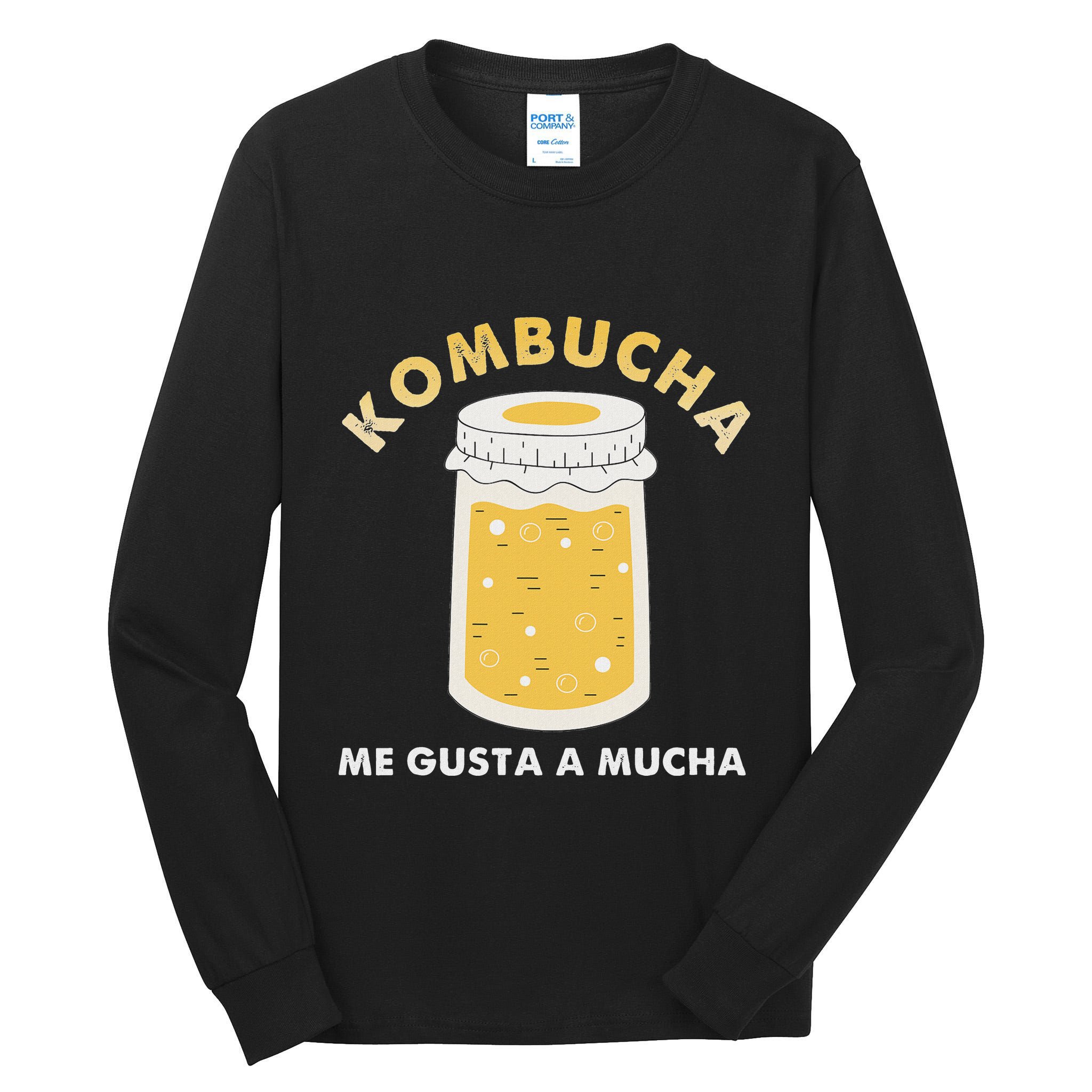 Kombucha Me Gusta A Mucha Scoby Pun Spanish Tall Long Sleeve T-Shirt