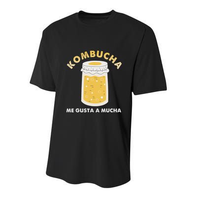 Kombucha Me Gusta A Mucha Scoby Pun Spanish Youth Performance Sprint T-Shirt