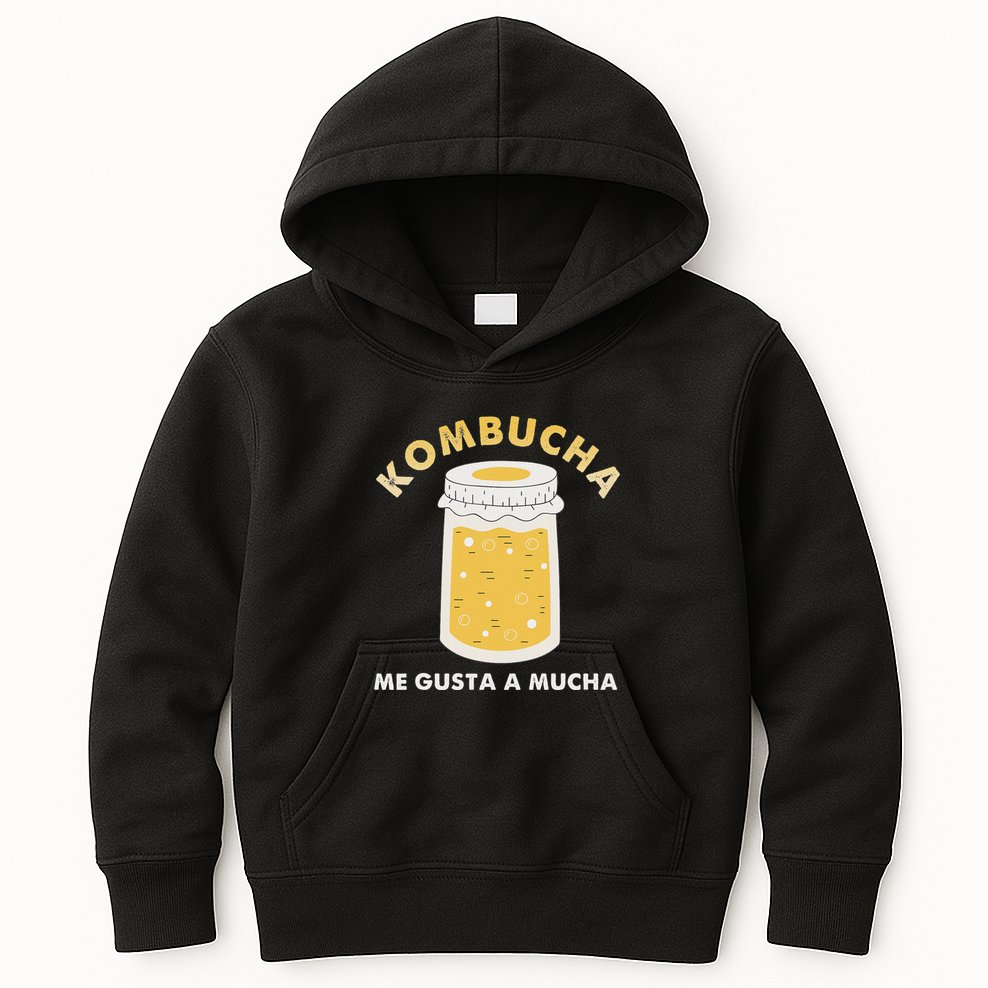 Kombucha Me Gusta A Mucha Scoby Pun Spanish Kids Hoodie