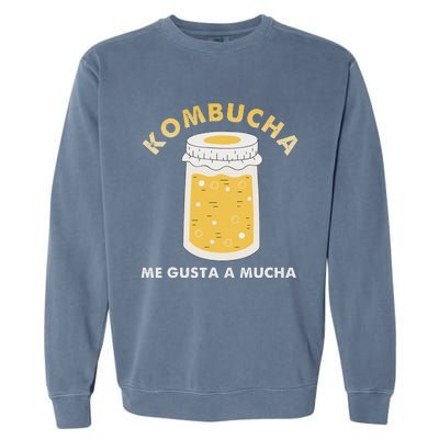 Kombucha Me Gusta A Mucha Scoby Pun Spanish Garment-Dyed Sweatshirt