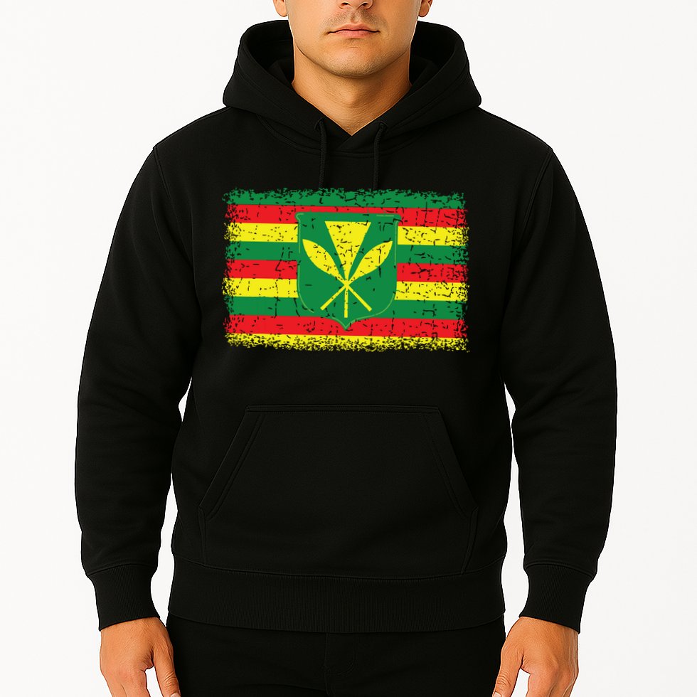 Kanaka Maoli Hawaiian Flag Pride Distressed Sovereign Gifts Hoodie