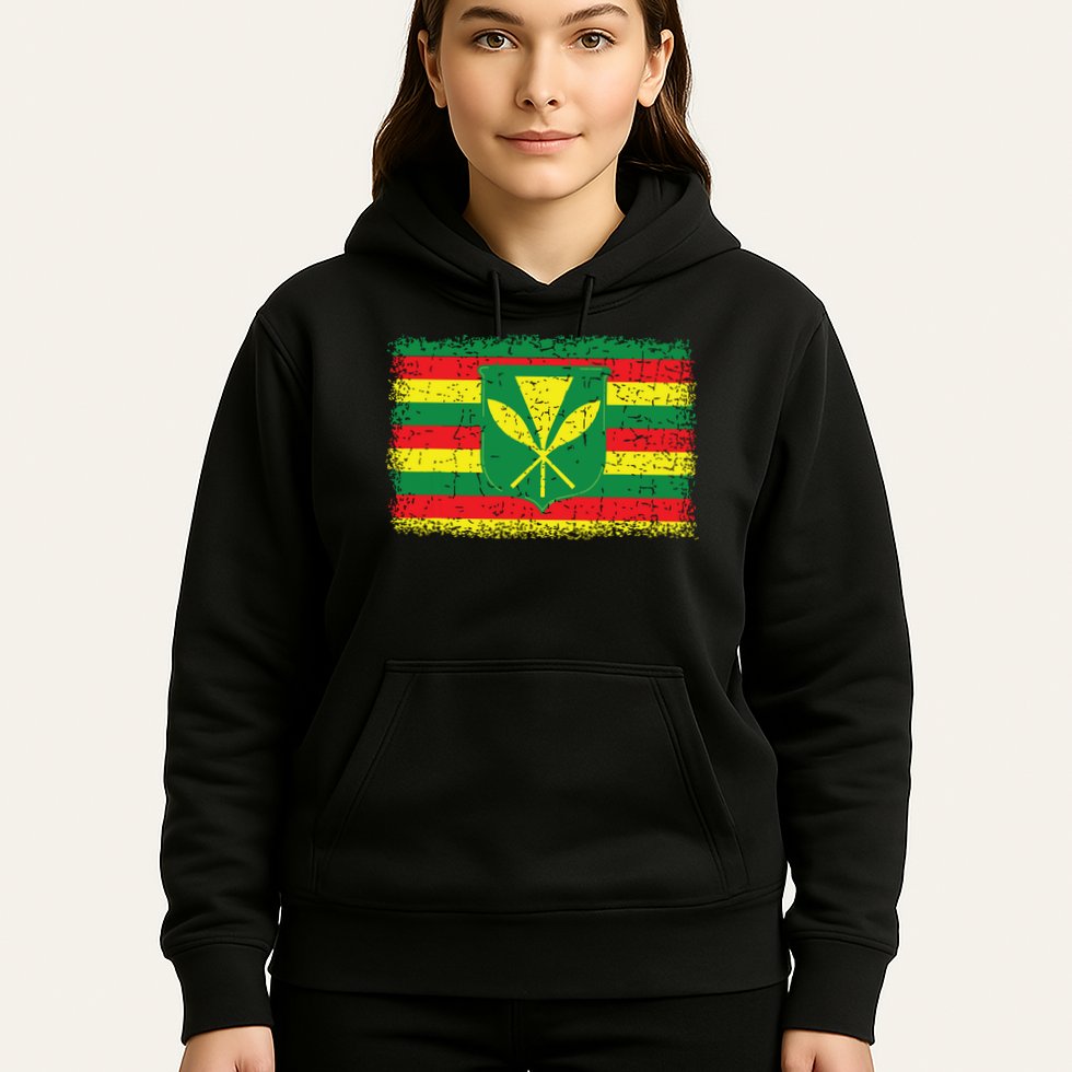 Kanaka Maoli Hawaiian Flag Pride Distressed Sovereign Gifts Hoodie