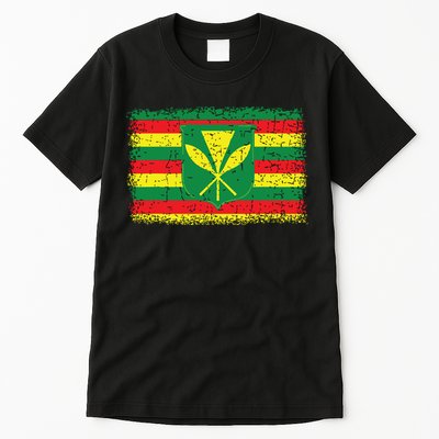 Kanaka Maoli Hawaiian Flag Pride Distressed Sovereign Gifts Tall T-Shirt
