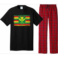 Kanaka Maoli Hawaiian Flag Pride Distressed Sovereign Gifts Pajama Set