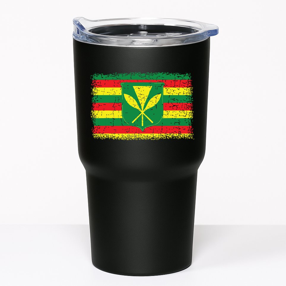 Kanaka Maoli Hawaiian Flag Pride Distressed Sovereign Gifts Tumbler