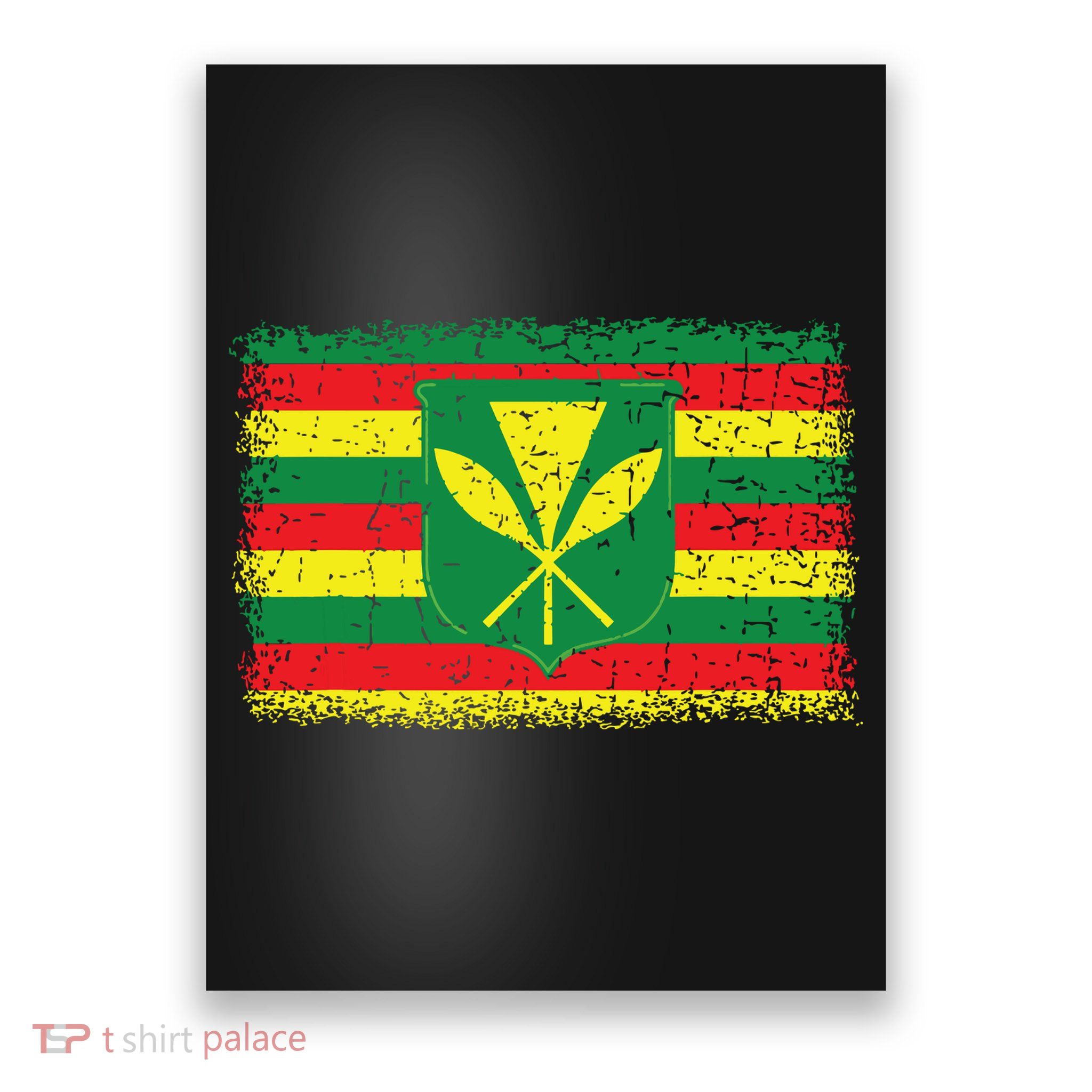 Kanaka Maoli Hawaiian Flag Pride Distressed Sovereign Gifts Poster