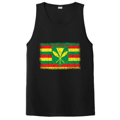 Kanaka Maoli Hawaiian Flag Pride Distressed Sovereign Gifts PosiCharge Competitor Tank