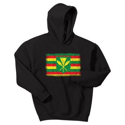 Kanaka Maoli Hawaiian Flag Pride Distressed Sovereign Gifts Kids Hoodie